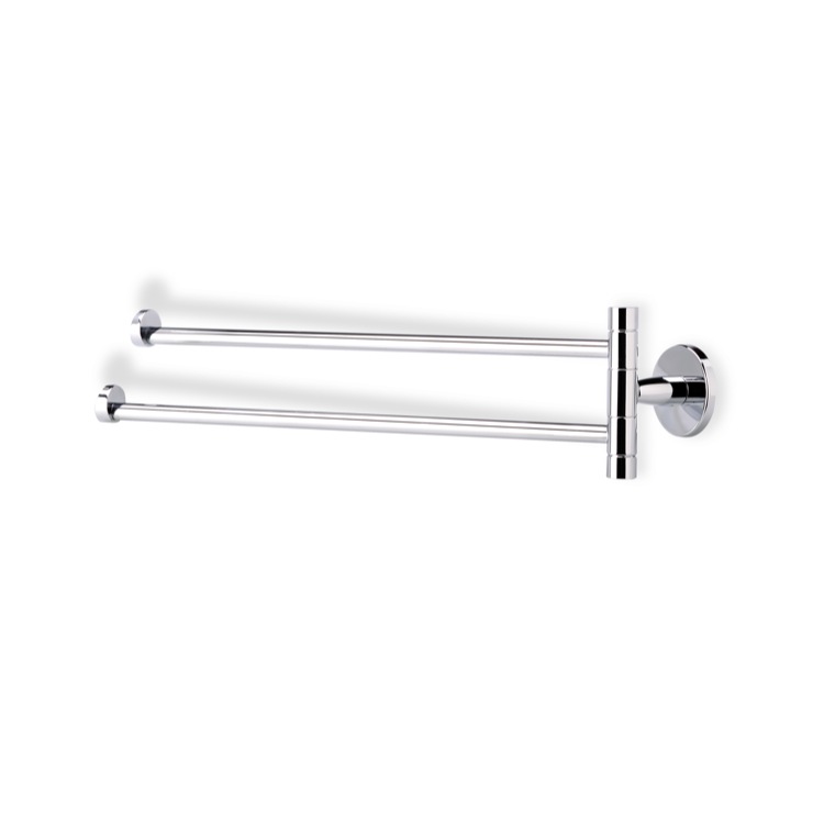 StilHaus VE16-08 14 Inch Swivel Double Towel Bar Made in Brass